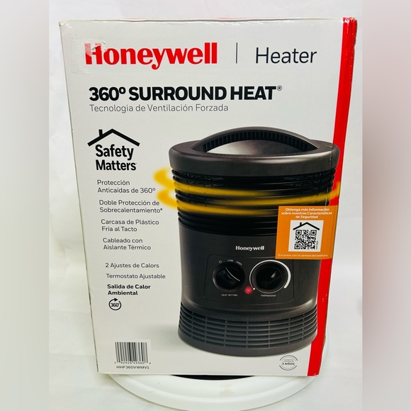 Honeywell HHF360B 1500W 360˚ Surround Indoor Heater Black - BRAND NEW SEALED - Picture 1 of 5
